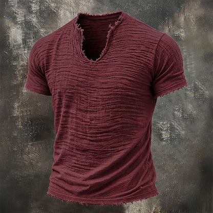 Leonard | Vintage V-Hals T-Shirt | 100% Katoen