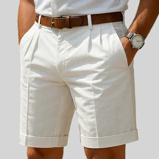 Gianni | Geplooide Heren Korte Broek met Riem