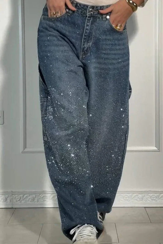 NORA | Sparkle Wide-Leg Jeans voor een Galactische Look