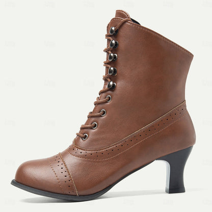 SANNE| Elegante en Comfortabele Halfhoge Laarzen met Veters