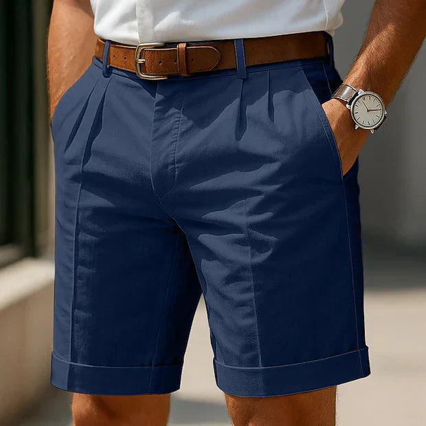 Gianni | Geplooide Heren Korte Broek met Riem
