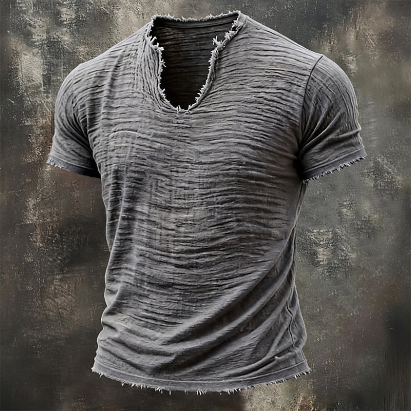 Leonard | Vintage V-Hals T-Shirt | 100% Katoen
